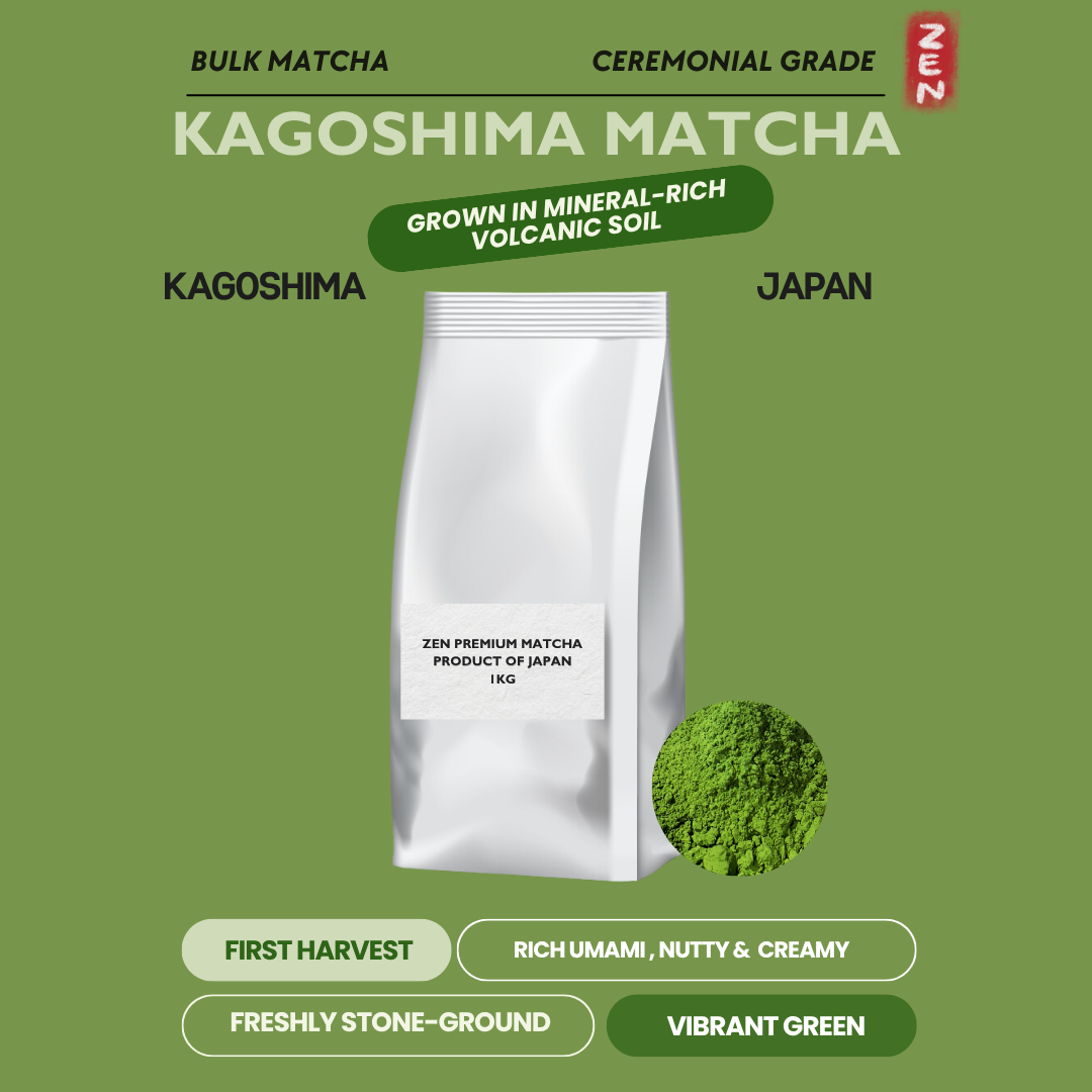 Bulk Kagoshima Ceremonial Grade Matcha | Canada Wholesale Premium Matcha