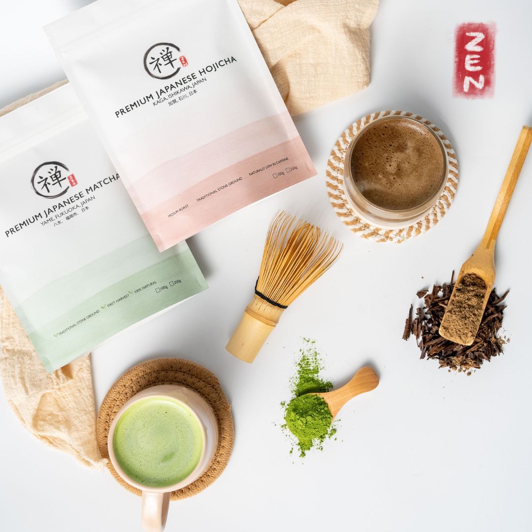 Zen Duo Taster Bundle: 100g Matcha + 100g Hojicha