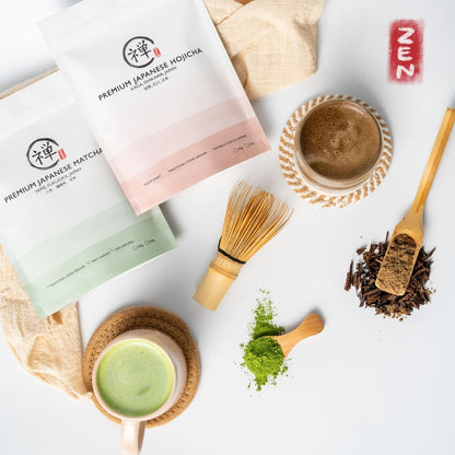 Zen Duo Taster Bundle: 100g Matcha + 100g Hojicha