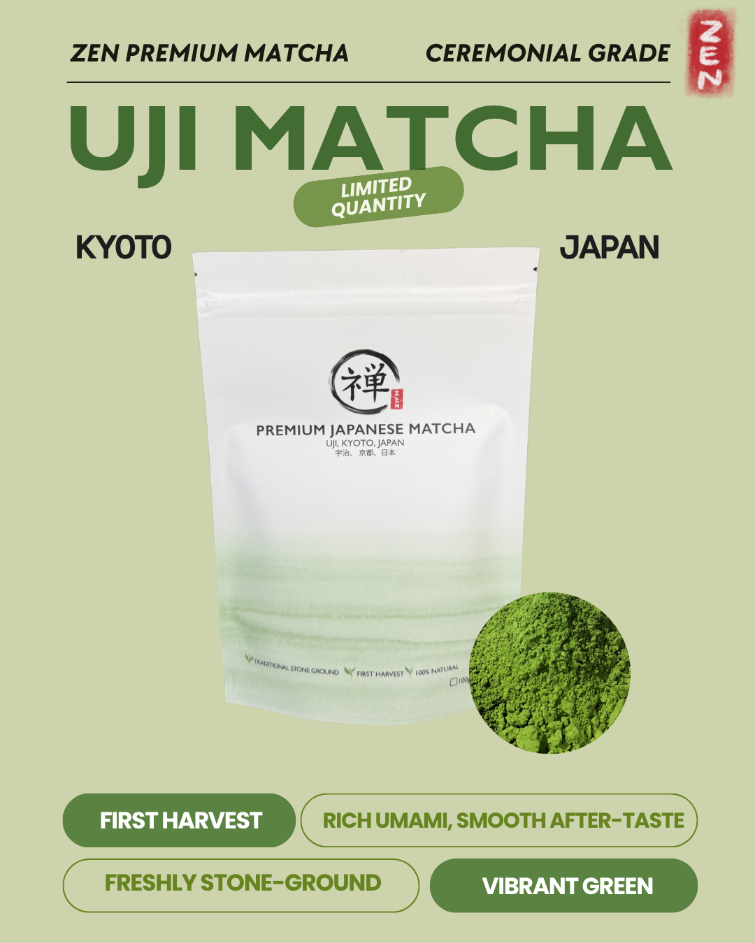 Uji Ceremonial Grade Japanese Matcha